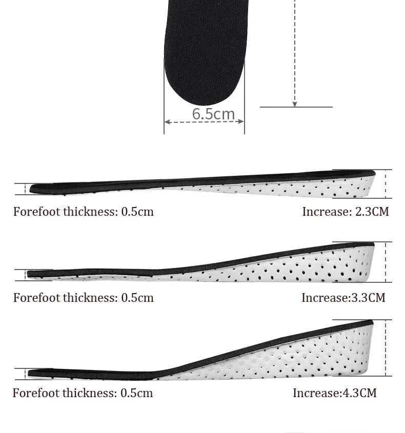 1Pair Height Increase Insoles Casual Sports Shoes Insole for Feet EVA Shock Absorbing Shoe Pads 2.3/3.3/4.3cm Growing Shoe Sole The jack market .AU The jack market .AU Step Up Your Style: Trendy Shoes for Every Occasion! $ 50 14:173#Full-3.3CM-Black
