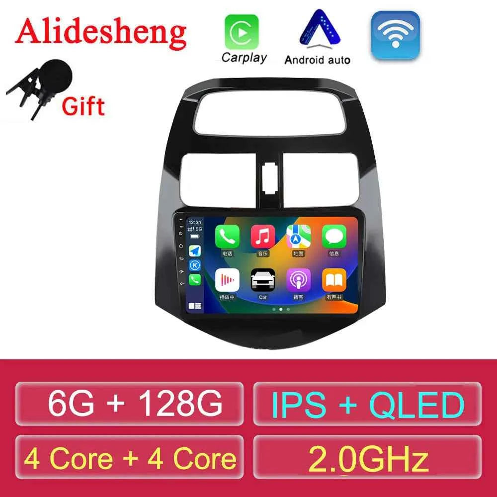 For Chevrolet Spark Beat Matiz Creative Android 12 Car Radio Audio video multimedia Player GPS Navigation 8G + 256G Carplay Auto