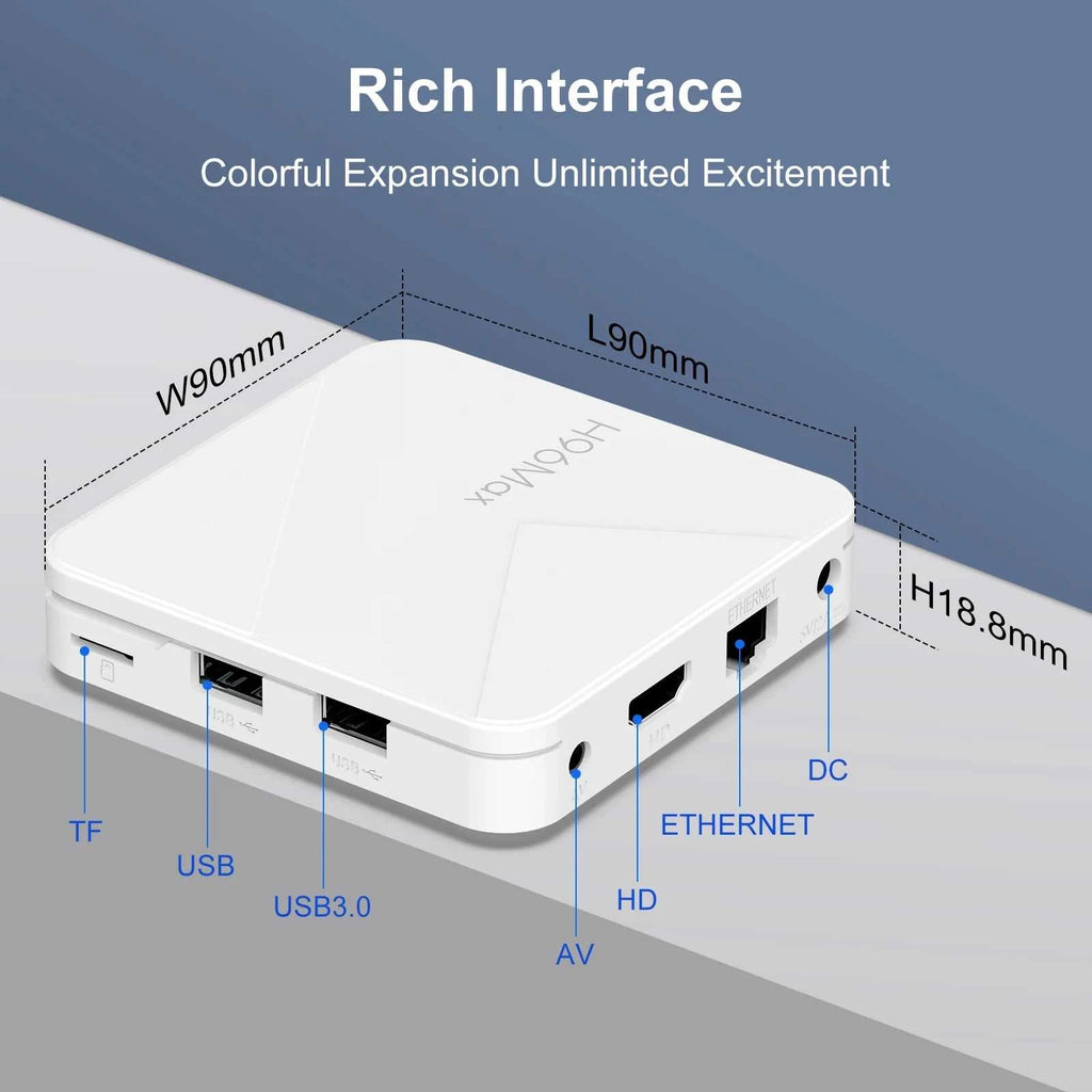H96 Android 14 TV BOX RK3518 4K 2.4G 5G Wifi BT 100M Lan 16GB The jack market .AU The jack market .AU Accessories Electronics $ 96 14:350852#2G 8G;200009209:201484778