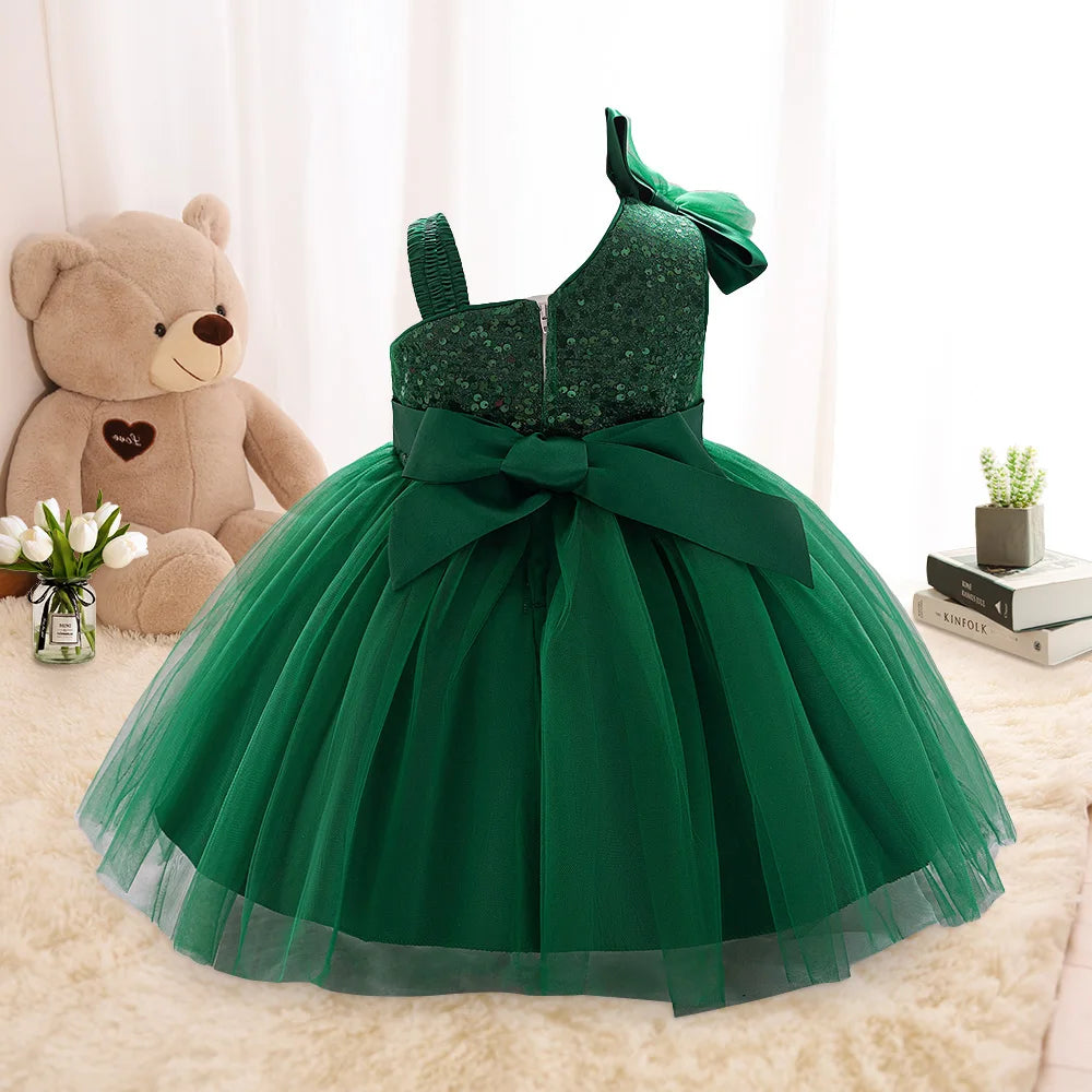 Toddler Tulle Party Baby Girl Dress Fashion 1st Birthday Wedding Prom Dresses Girls Clothes Infant Bow Evening Christmas Costume