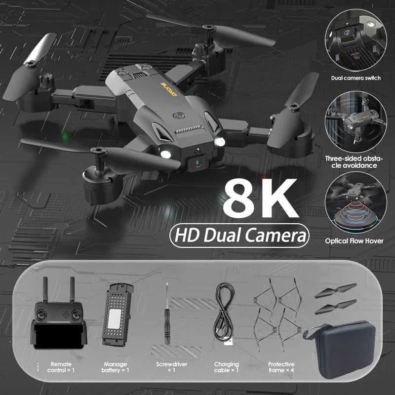 Drone 8K Professional Drones 4K HD Aerial Photography Obstacle Avoidance Quadcopter Helicopter RC Distance 3000M The jack market .AU The jack market .AU Drones $ 84 14:350852#Black Avoid Dual 8K
