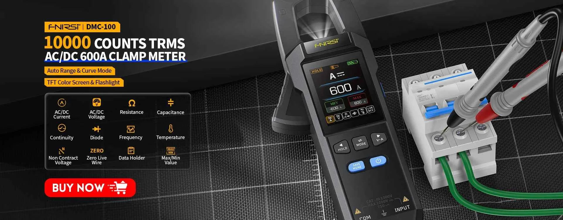 FNIRSI Handheld 50MHz Dual Channel Oscilloscope & Multimeter - 3-in-1 Automotive Signal Generator