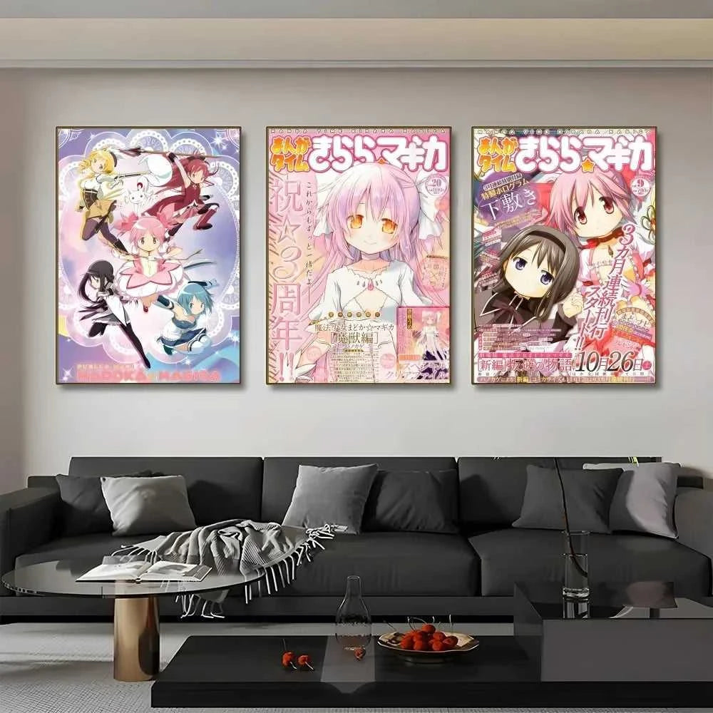 Puella Magi Madoka Magica Pink Girl Poster Sticky Wall Art Printing Waterproof Home Living Bed Room Bar Aesthetic Decor The jack market .AU The jack market .AU Home $ 27 14:29#z10;5:1105#40X50cmNoframe