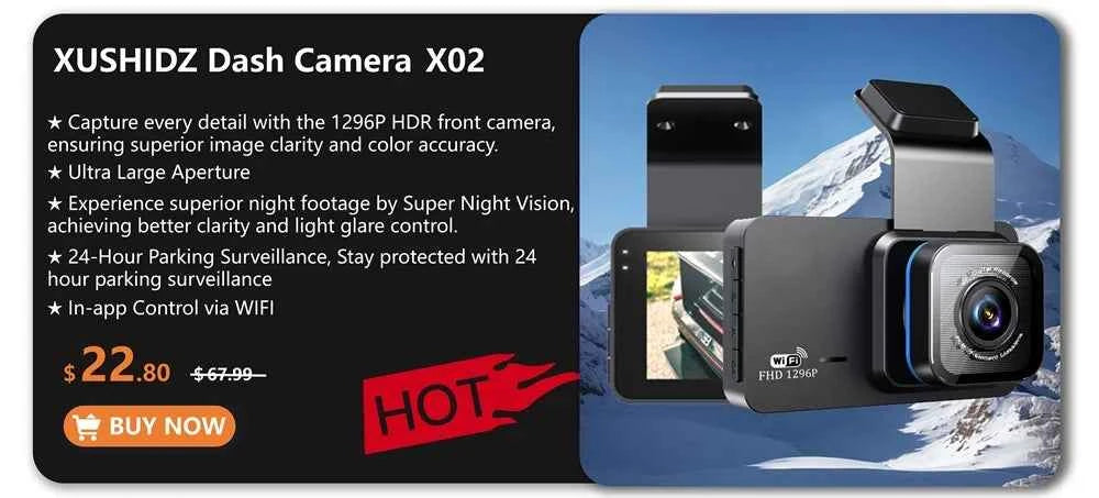 XUSHIDZ Q10 1080P NEW Dash Cam Night Vision Car DVR Vehicle Recorder Car Camera G-sensor HDR DVR  Loop Recording Dashcam