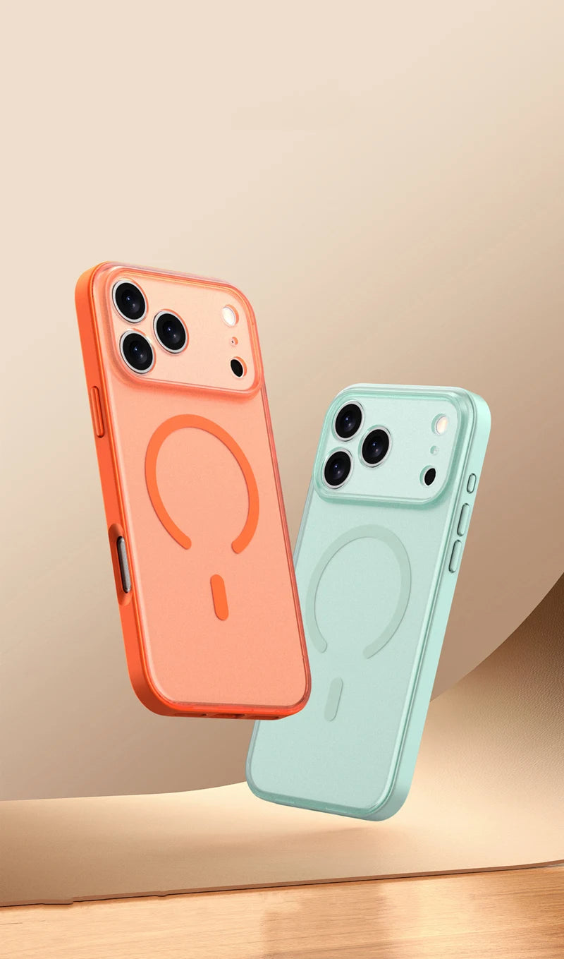 Frosted Translucent MagSafe Matte Case for iPhone 17 | Sleek Design & Wireless Charging