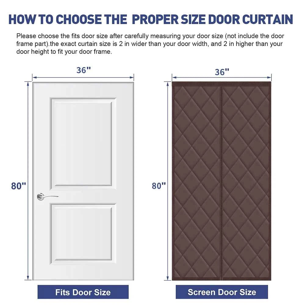Thermal Insulated Door Curtain Magnetic Insulated Door Covers for Winter Door Blanket Thicken Cotton Insulation Doors Screen The jack market .AU The jack market .AU Home $ 87 14:10#Brown 80x205cm