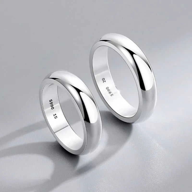 BOCAI New 6.5~7.9G S990 Pure Silver Jewelry Plain Circle Simple Glossy Couple Men and Women Ring Trendy Gift The jack market .AU The jack market .AU Jewellery & Chains $ 106 200000369:200000287