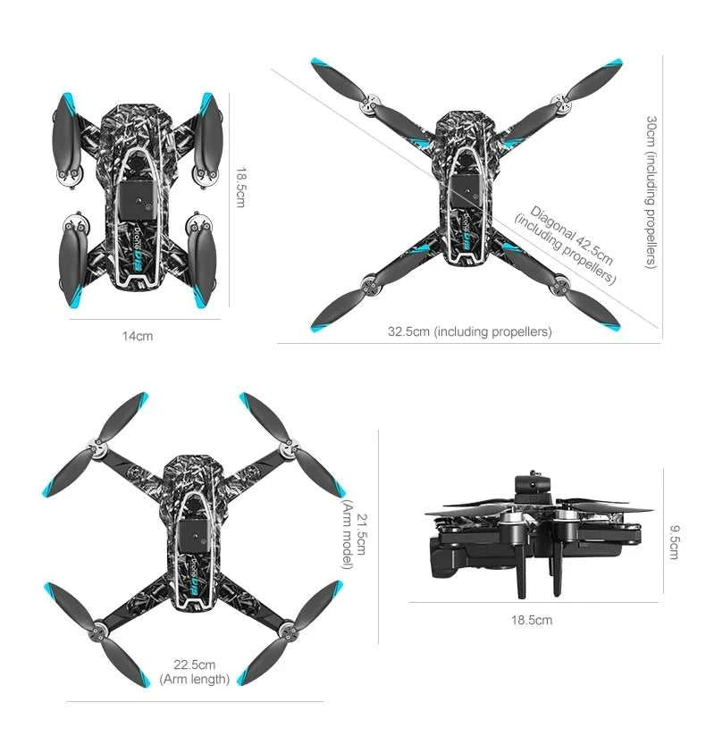 New D13 RC Drone 4K Professional HD Triple Camera 5G WIFI FPV Dron 360° Obstacle Avoidance Brushless Large Screen Quadcopter Toy The jack market .AU The jack market .AU Drones $ 128 14:29#D13-Screen Drone
