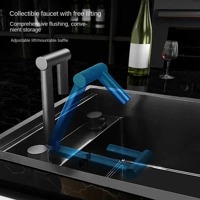 55cmx32cm 304 Nano Stainless Steel Hidden Sink Folding Faucet with Large Single Slot and Cover Plate Bar Counter Cup Washer The jack market .AU The jack market .AU Home $ 237 14:200004890#55cmx32cm;200007763:203372089