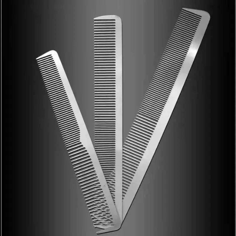 Titanium Steel Hair Comb - Ultra Thin, Anti-Static Design for Professional Barbers and Stylish Men