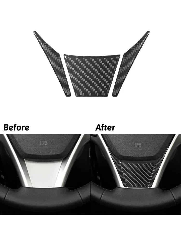 Carbon Fiber Material Black Stickers Cover Trim For Toyota Camry 2012 2013 2014 Car Interior Decorative Accessories