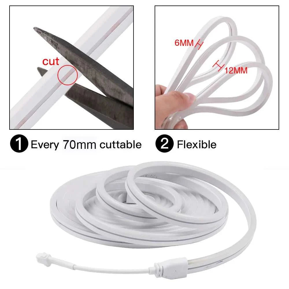 12V 24V RGB Neon Light LED Strip Addressable WS2811 84LEDs/m 6x12mm Flex Silicone Rope Rainbow Lamp Home Decoration Waterproof The jack market .AU The jack market .AU Home $ 51 136:9131245839#12V 1m