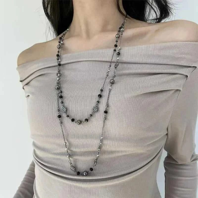Stackable Double Layered Flower Beaded Chains Necklaces for Women Bohemian Ethnic Style Glass Beaded Sweater Chain Jewelry The jack market .AU The jack market .AU Jewellery & Chains $ 55 200001034:200003759#XL1113-S