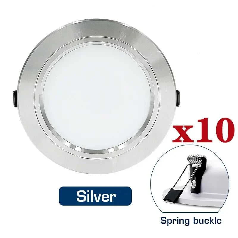 10pcs/lot Led Downlight 5W 9W 12W 15W 18W AC110V 220V Recessed Ceiling Light DC12V 24V Round Panel Down Light Spotlight Lighting The jack market .AU The jack market .AU Home $ 82 136:173#White Spring Buckle;200000531:771#Cold White;249:200002590#AC220V 9W