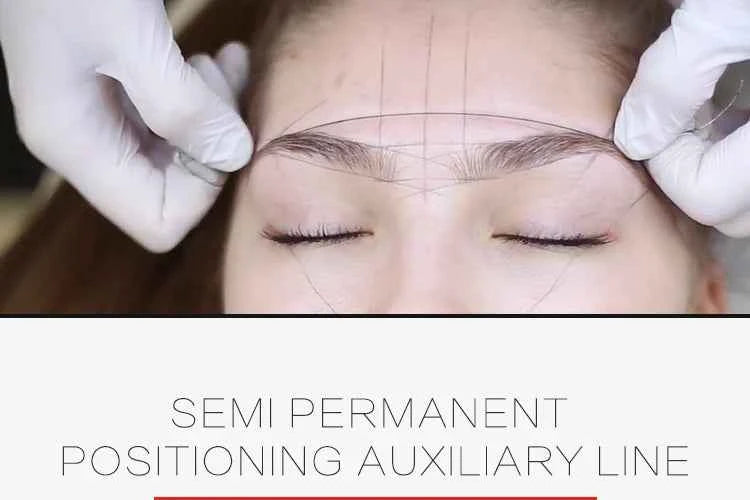 Microblading Mapping String - Liquid-Free Eyebrow Positioning Tool for Perfect Makeup Application