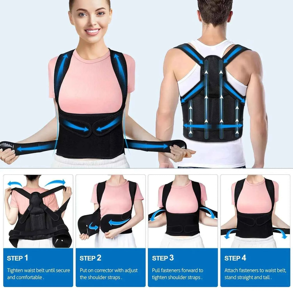AlignPro Back Brace - Adjustable Posture Corrector for All-Day Support & Confidence