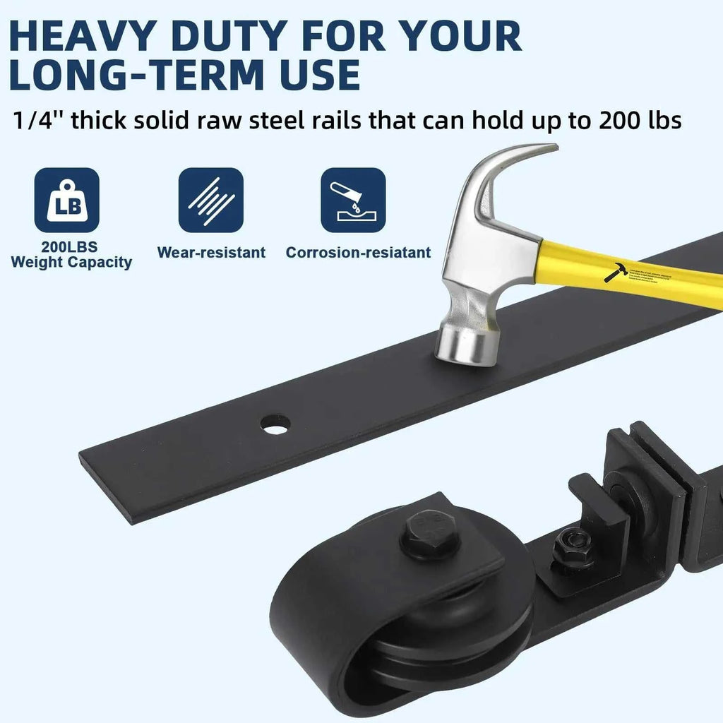 Heavy Duty Bi-Folding Sliding Barn Door Hardware Kit Quiet Side-Mounted Roller – 2/4 Bifold Doors For Closet Laundry Bedroom The jack market .AU The jack market .AU Home $ 150 14:350850#72in for 4 Doors;200007763:201336101