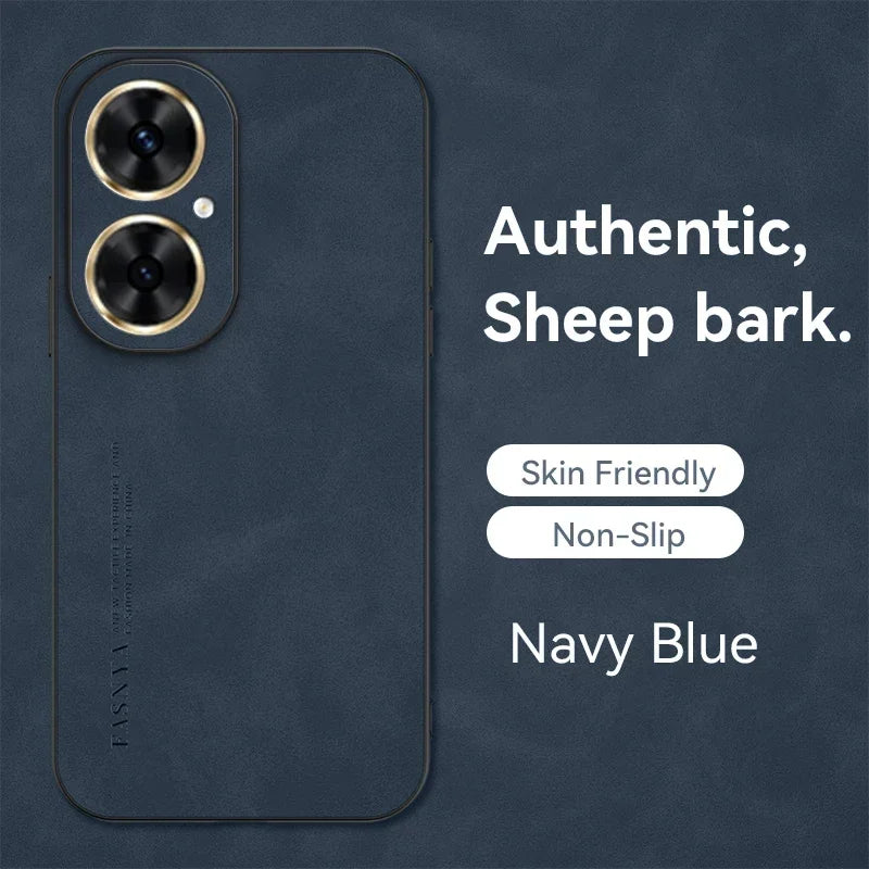 Huawei Leather Case - Soft Matte, Anti-Fingerprint, Shockproof Protection for Nova 12, 11i, 11 Pro, 10 SE, 9, 8i