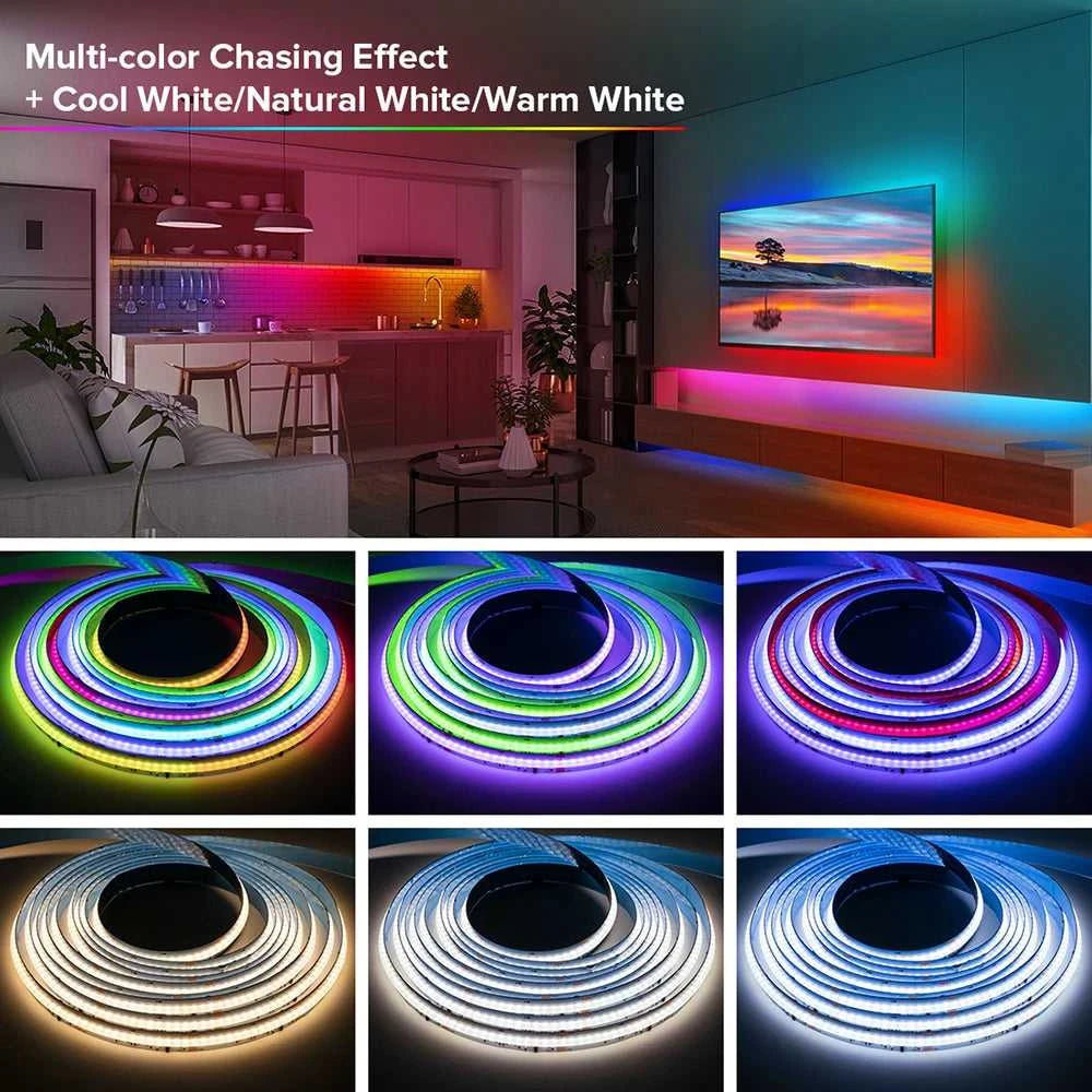 FCOB SPI RGBW IC LED Light Strip 896 LEDs WS2814 Addressable Dream Color 12mm DC24V SK6812 High Flexible FOB COB Lights Room Dec The jack market .AU The jack market .AU Home $ 61 136:9131278654#RGBWW;380:200746126