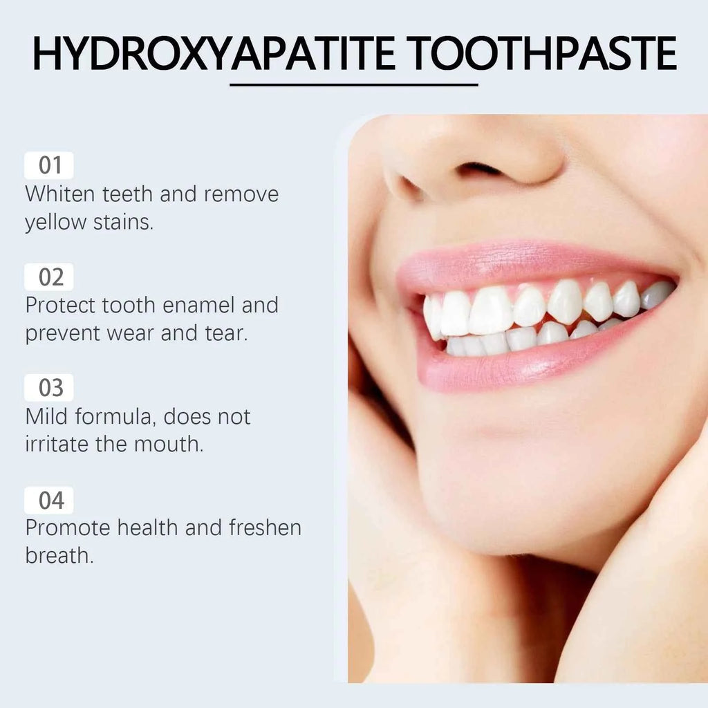 BrightSmile Hydroxyapatite Toothpaste - Mint Flavor, Breath Freshening, Stain Removal, Gum Repair, Teeth Whitening