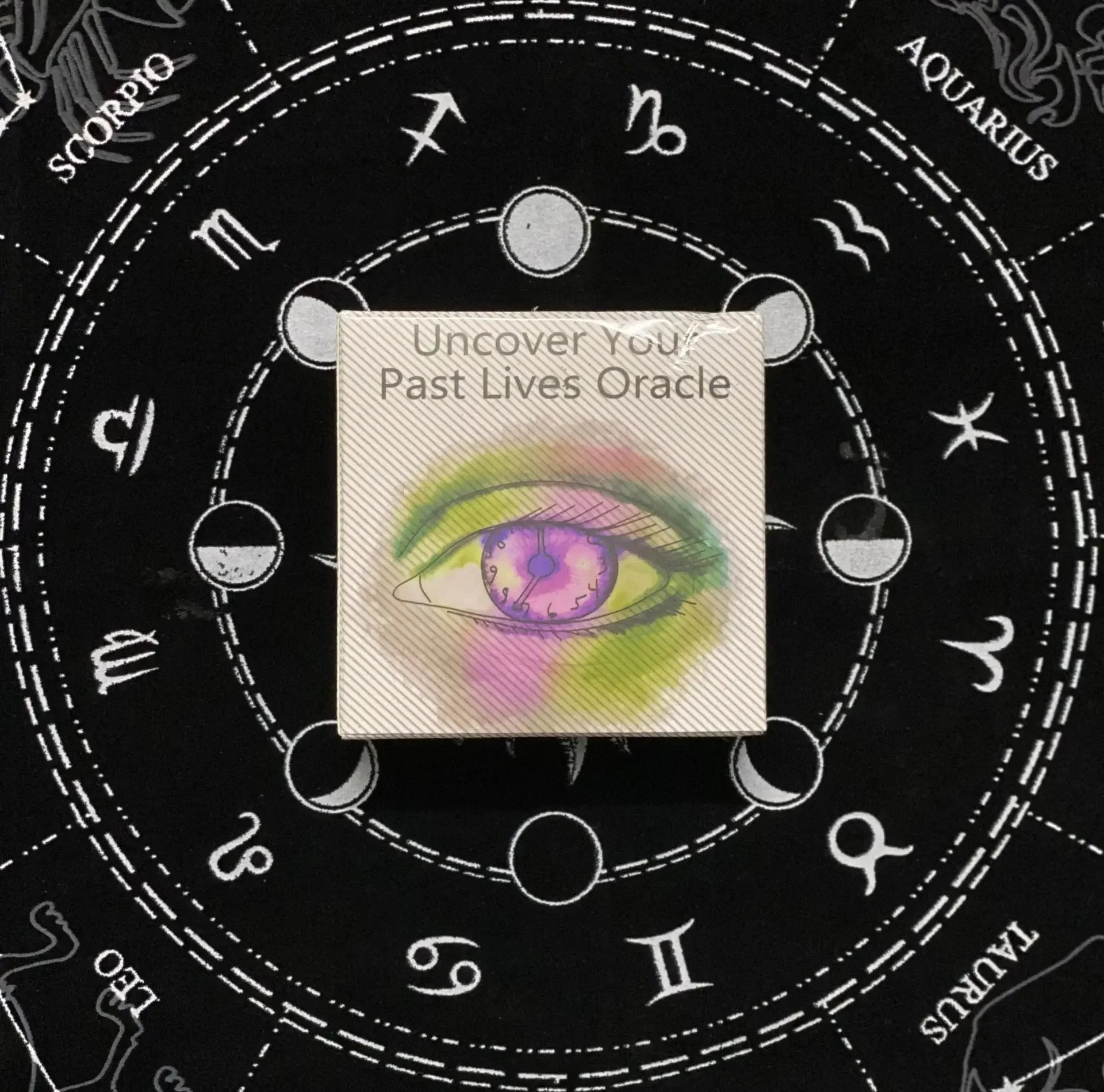 Uncover Your Past Life Oracle Deck Round Shape A 87 Tarot Cards with PDF Guide Book Divination Oracle Cards Tarot Game