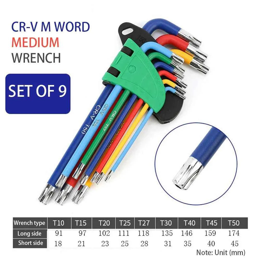 9Pcs S2 Alloy Steel Hex Key Set with Quick Snap Adapter & Ball Head for Ultimate Precision