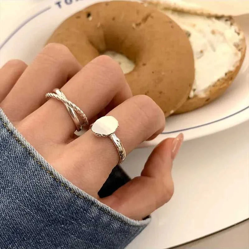 VENTFILLE 925 Sterling Silver Ins Style Double-layer Open Index Finger Ring Women's Fashion Personality Niche Design Jewelry The jack market .AU The jack market .AU Jewellery & Chains $ 47 200000226:175#BTSP1125