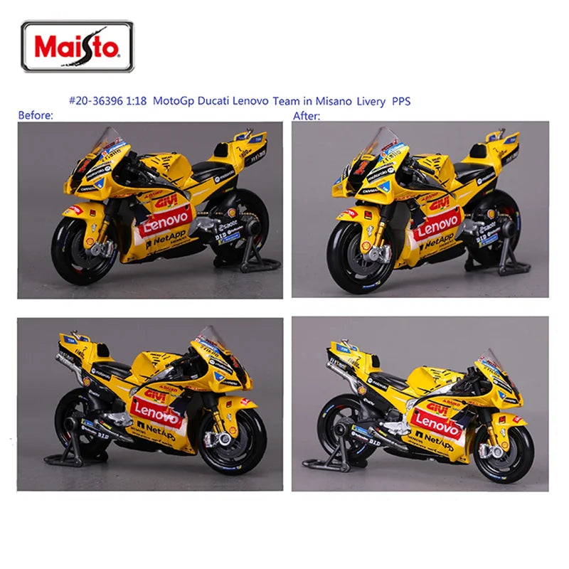 New In Stock Maisto 1:18 Scale Gresini Marquis No.93 202 Motorcycle Alloy Die-Cast Model Custom Children'S Toys Gift Collectible