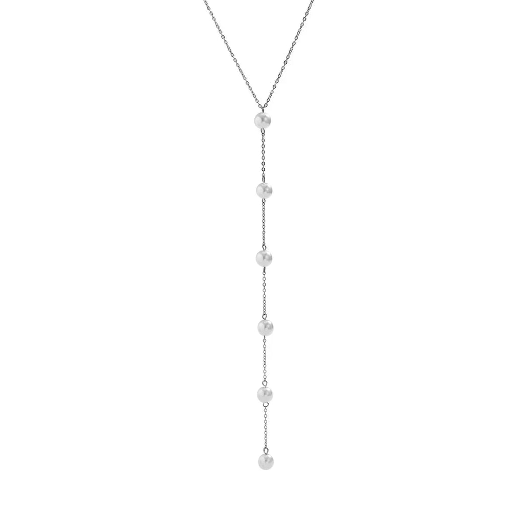 IngeSight.Z Simple Long Imitation Pearls Back Necklace For Women Sexy Tassel Harness Bikini Chest Chain Body Jewelry Mujer The jack market .AU The jack market .AU Jewellery & Chains $ 48 200001034:203027829#JS05178
