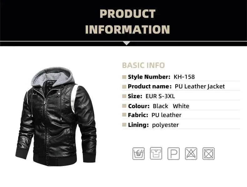 Spring Men's Leather Jacket High Quality Stand Collar Fashion Youth Embroidery Hooded PU Leather Coats EUR Size 3XL Men Clothing The jack market .AU The jack market .AU Men Fashion $ 78 14:771#White hooded;5:4183#EUR 3XL--CHN 4XL