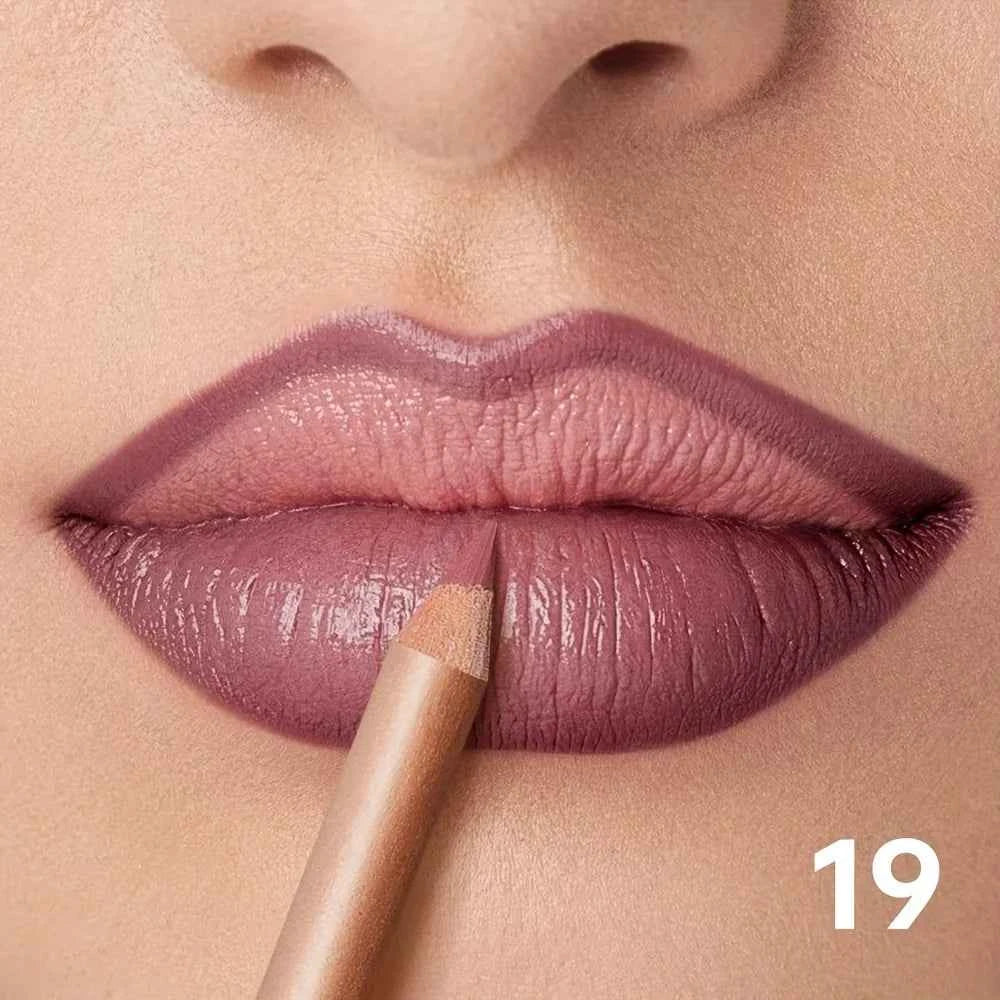 Waterproof Matte Lip Liner, Long Lasting High Pigment Lip Pencil, Smooth Precise Lip Contour for Women