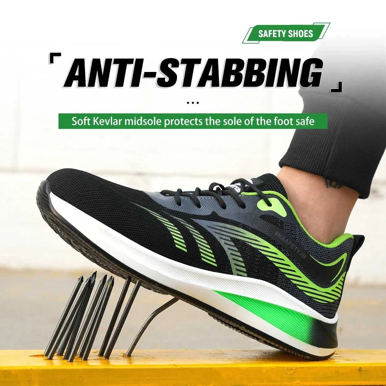 New 2024 Fashion Men Safety Shoes Steel Toe Sneakers Lightweight Anti-smash Anti-puncture Man Breathable Work Safety Boots The jack market .AU The jack market .AU Step Up Your Style: Trendy Shoes for Every Occasion! $ 98 14:175#Green;200000124:200000338