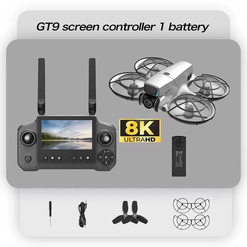 2026 New Drone 4.3 Screen 2.4G 6CH Brushless 1503 4000KV 143g No Registration EIS Anti-Shake Optical Flow WiFi RC Quadcopter Toy The jack market .AU The jack market .AU Drones $ 108 14:193#GT9-8K-Grey-1B;200000828:201589807#8k-Screen display