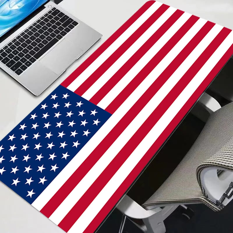 Mouse Pads Rubber Office Mouse Pad Gaming Home Carpet Computer Non-slip Keyboard Pad A-American flag Soft Pc Mouse Mat Table Mat