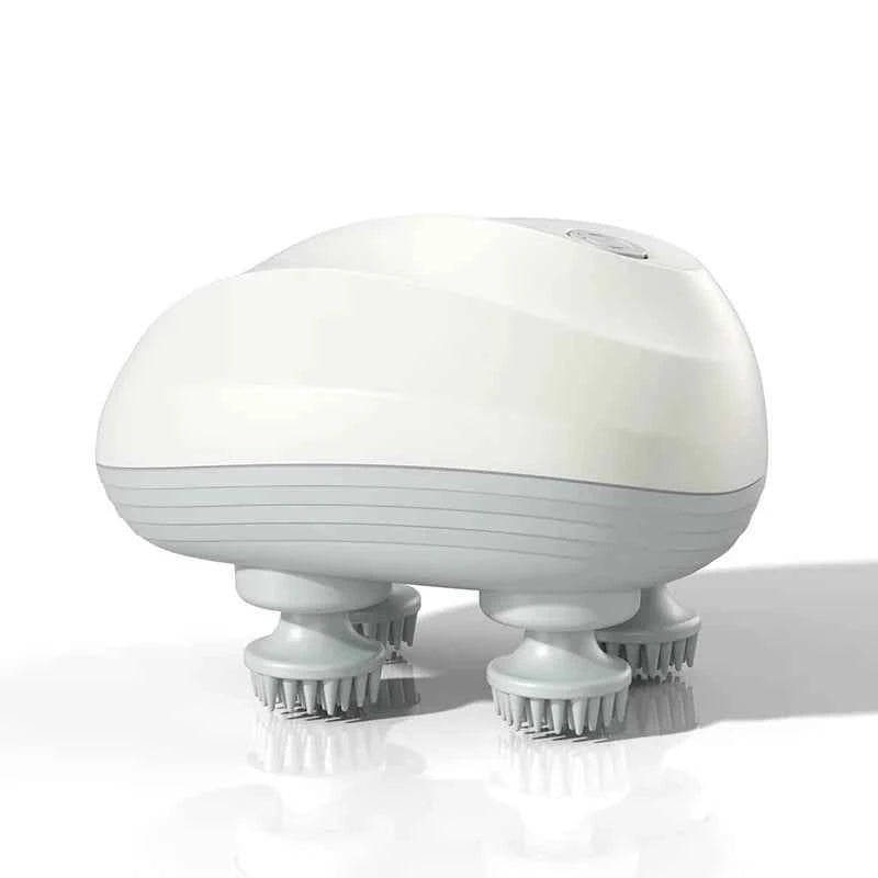 Rechargeable Electric Scalp Massager - Waterproof Handheld Device with 4 Massage Claws for Stress Relief & Relaxation