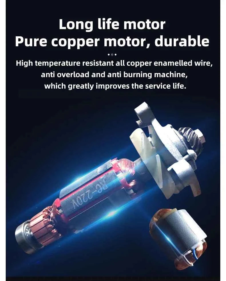 Brand Name Mini Electric Angle Grinder - Versatile 110V/220V, 6 Speed Settings for Precision Cutting, Polishing & Grinding