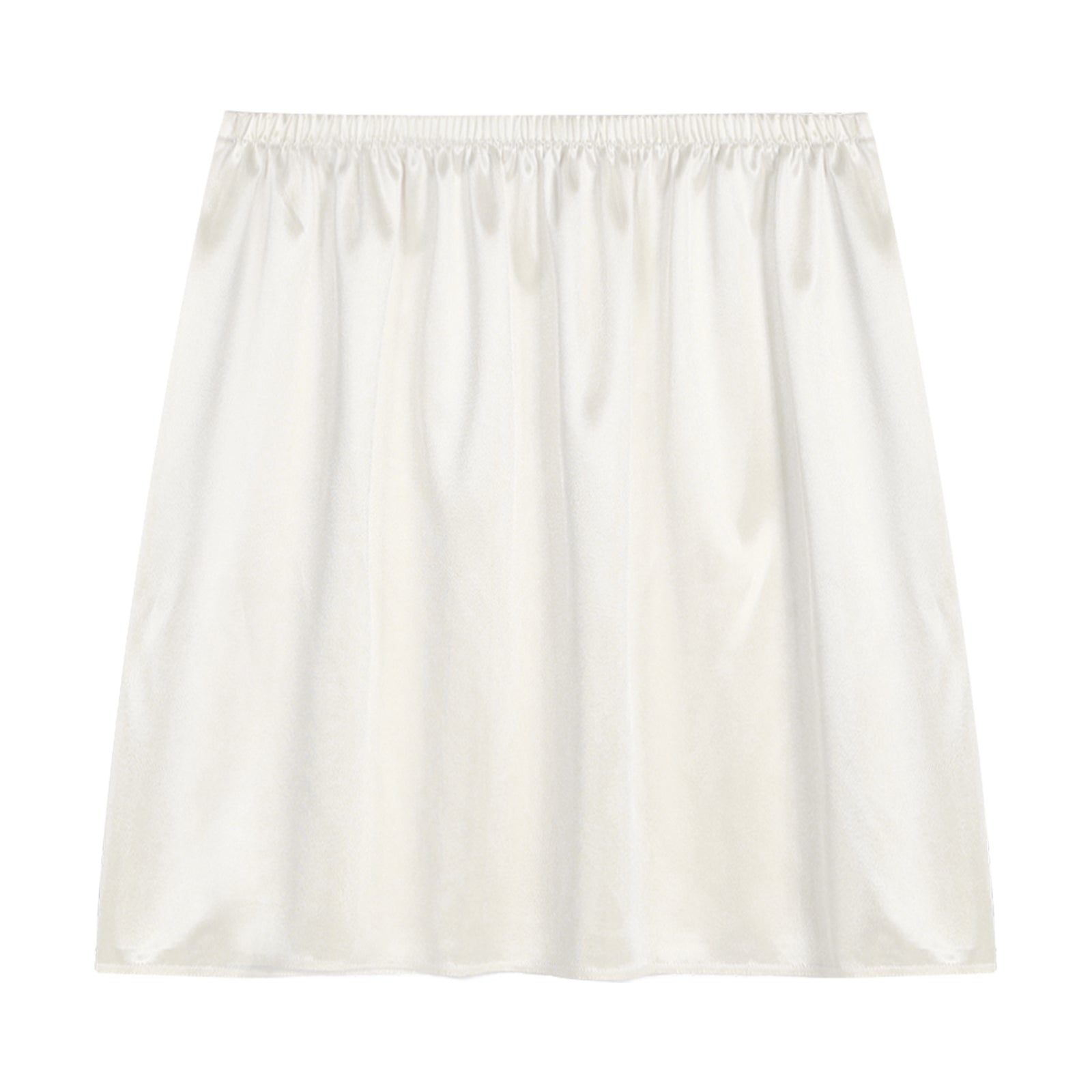 Womens Petticoat Skirt Solid Half Slip Underskirt Summer Elastic Waist Inner Lining Midi Skirt Long Underskirt for Party Dress