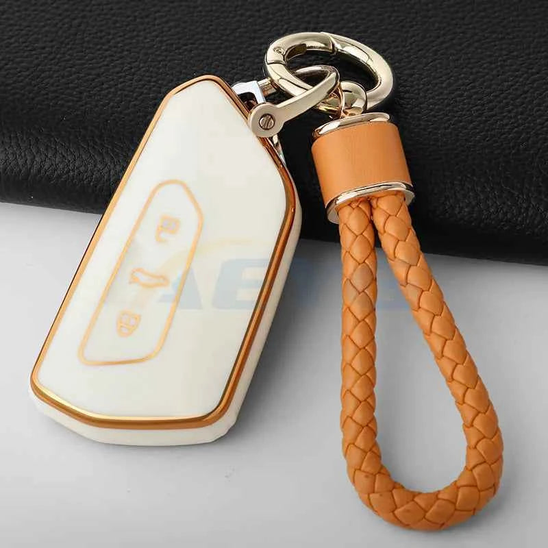 TPU Car Remote Key Case Cover For Volkseagen VW Golf 8 MK8 GTI GTD R ID.3 ID.4 2020 Cupra Auto Interior Decoration