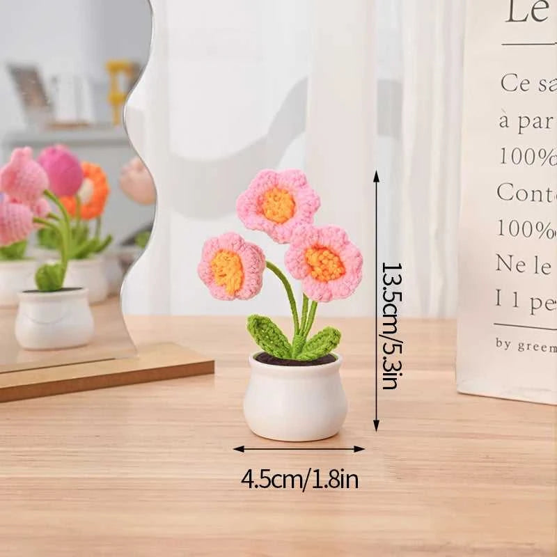 Sunflower Crochet Flower Artificial Hand Woven Flowers Finished Girasol Crochet Plants Wedding Guest Gifts Desktop Decoration The jack market .AU The jack market .AU $ 23 14:200013901#S27