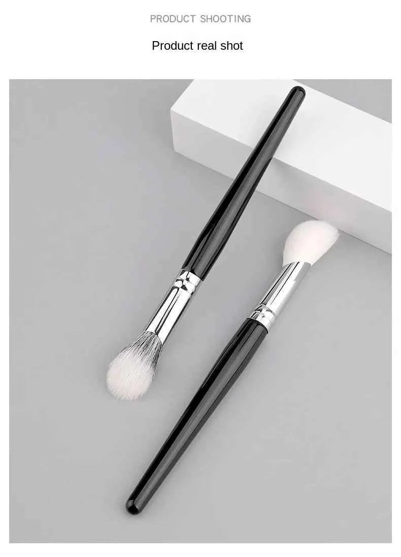 Goat Hair Blusher Brush Mimics Fingertip Aplication Stippling Powder Blusher Makeup Brushes Goat Hair Blush Make Up Tools