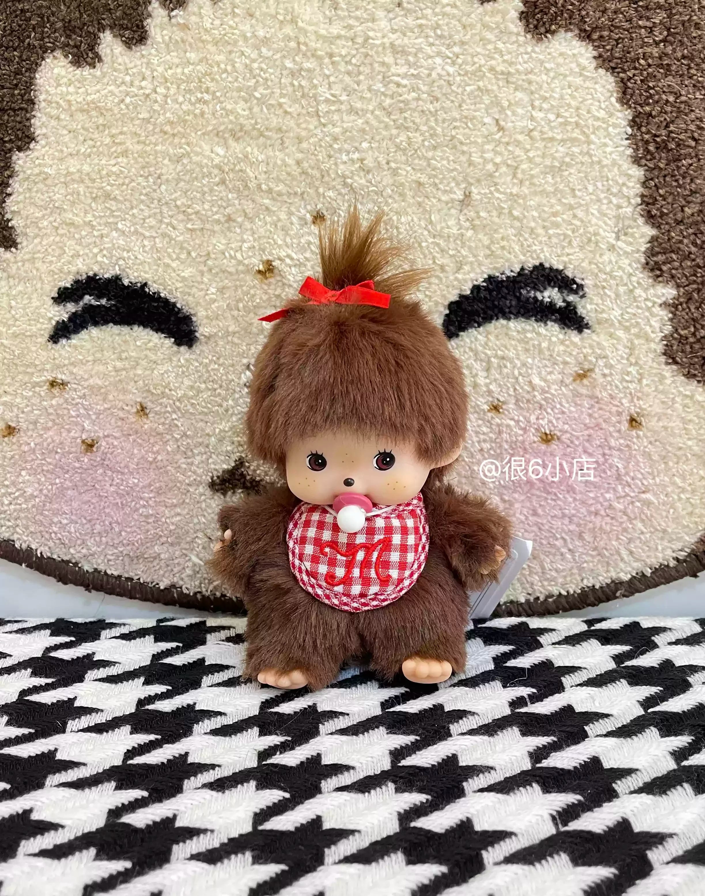 In Stock 15cm Mongon Monkey Kawaii Doll Keychain Bag Pendants Toy Hand Puppet Decompression Children Cute Gift Decoration Gift