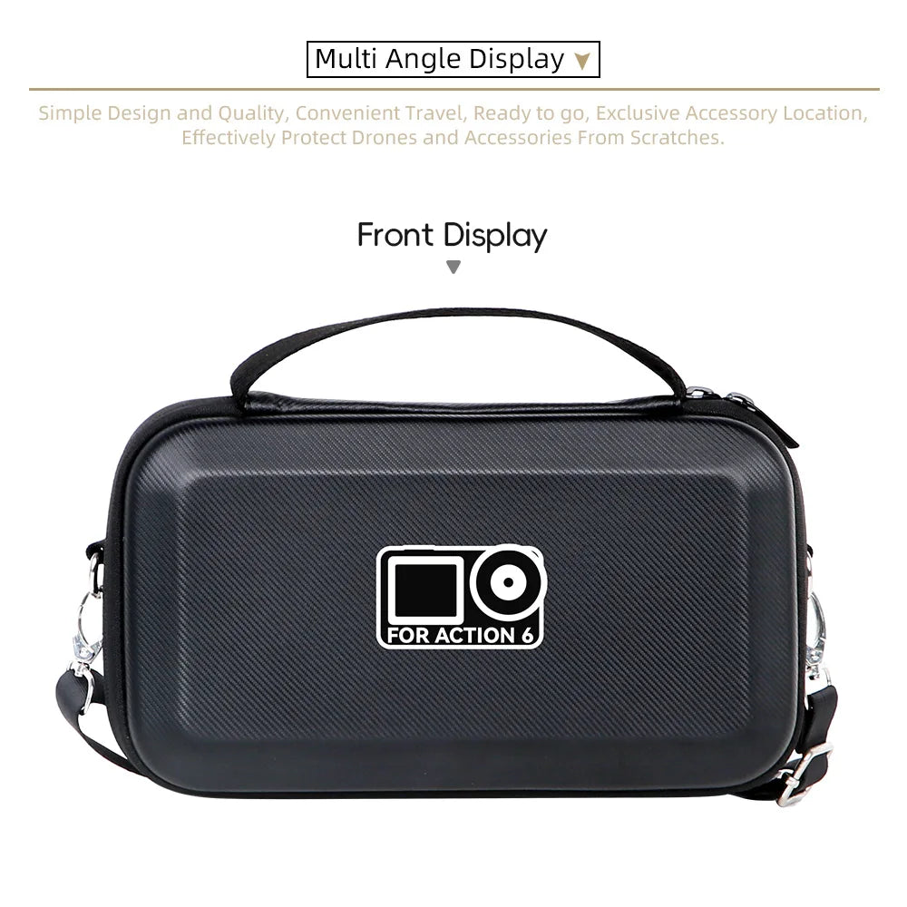 Storage Case For DJI Osmo Action 6 Portable Shoulder Bag Travel Carrying Box For DJI Action 6 Sports Camera Accessories
