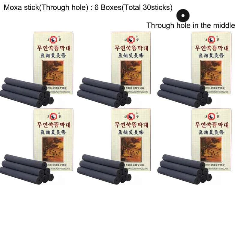 MoxaTherapy 30Pcs Japanese Moxibustion Sticks for Warm Acupoint Massage & Body Wellness