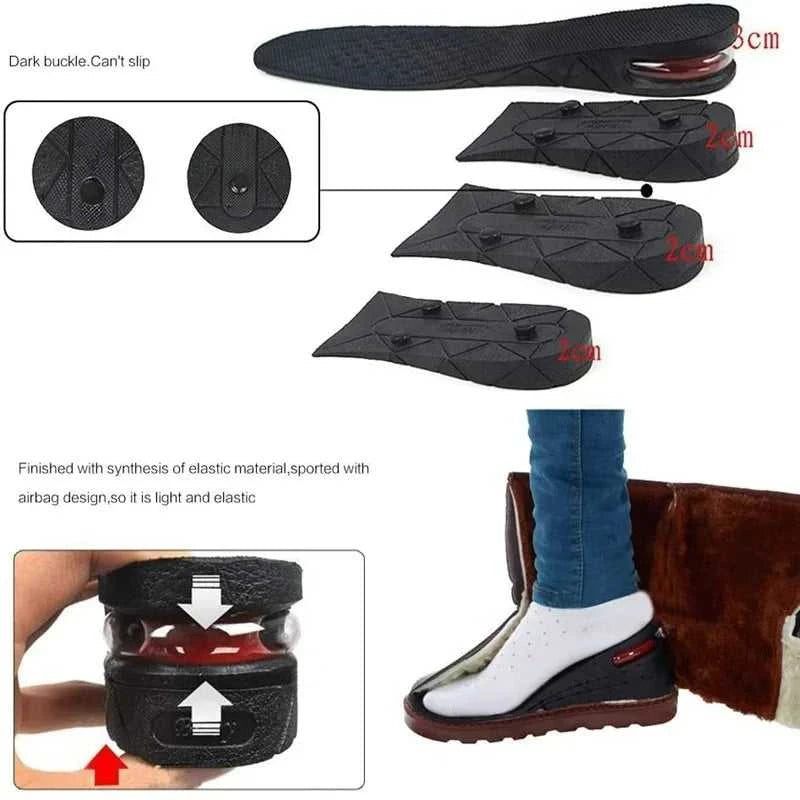 3-9cm Invisible Height Increase Insoles 3 Layer Air Insert Adjustable Cut Heel Insert Men Women Shock Absorbing Growing Sole The jack market .AU The jack market .AU Step Up Your Style: Trendy Shoes for Every Occasion! $ 52 14:691#3CM-Black
