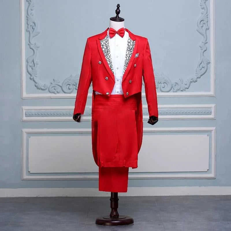Tuxedo Dress Suits Men Embroidery Shiny Lapel Tail Coat Tuxedo Wedding Groom Tailcoats Party Stage Singer Suits Dress Coat Tails The jack market .AU The jack market .AU Men Fashion $ 69 14:200002130#Flower white;5:100014065