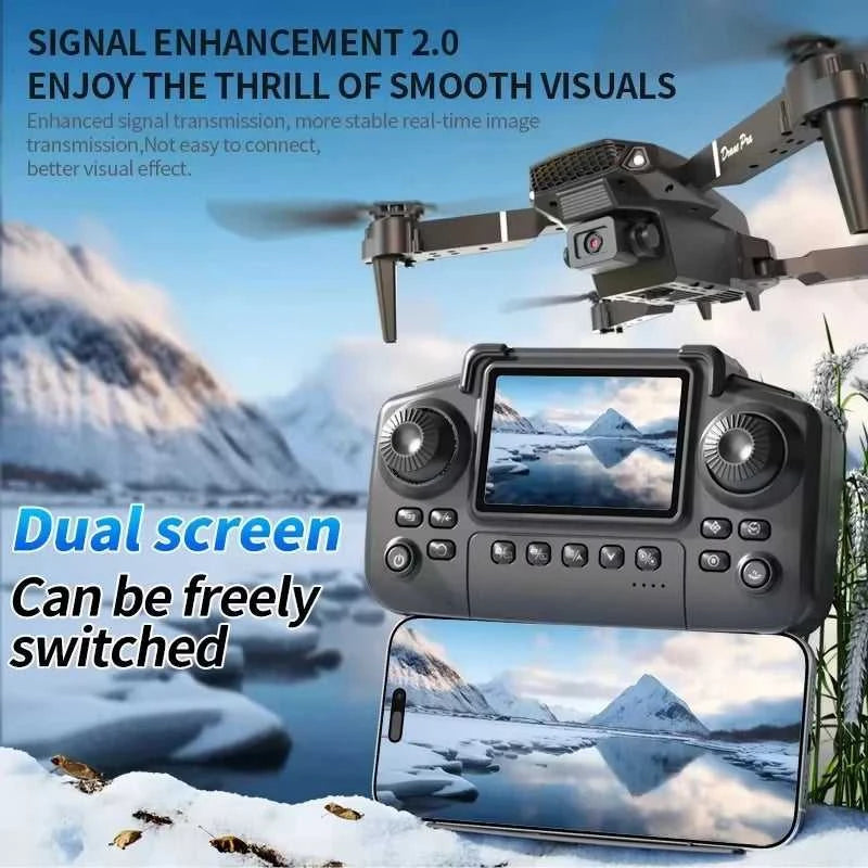 2026 New original E88 Air With Screen-Controlled Lighting Mini Drone 4K Untal 2 Camera Optical Flow Remote Control Aircraft gift The jack market .AU The jack market .AU Drones $ 81 14:10#Black