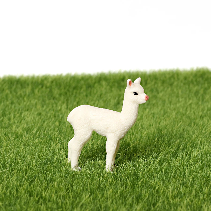 Realistic Farm World Alpaca Animal Model Figures Llama Toy Figurine Zoo Education Collection Home Decor Playset Kids Gifts