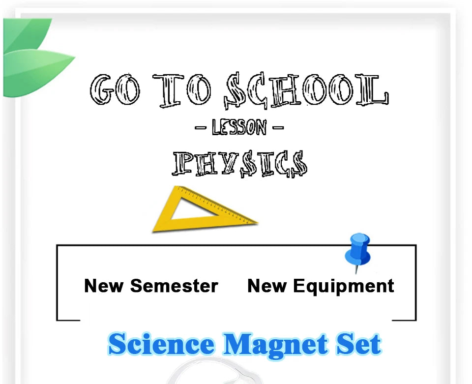 Science Magnet Set Basic Physics Principles Bar Ring Horseshoe Compass Children Educational Experiment Tools