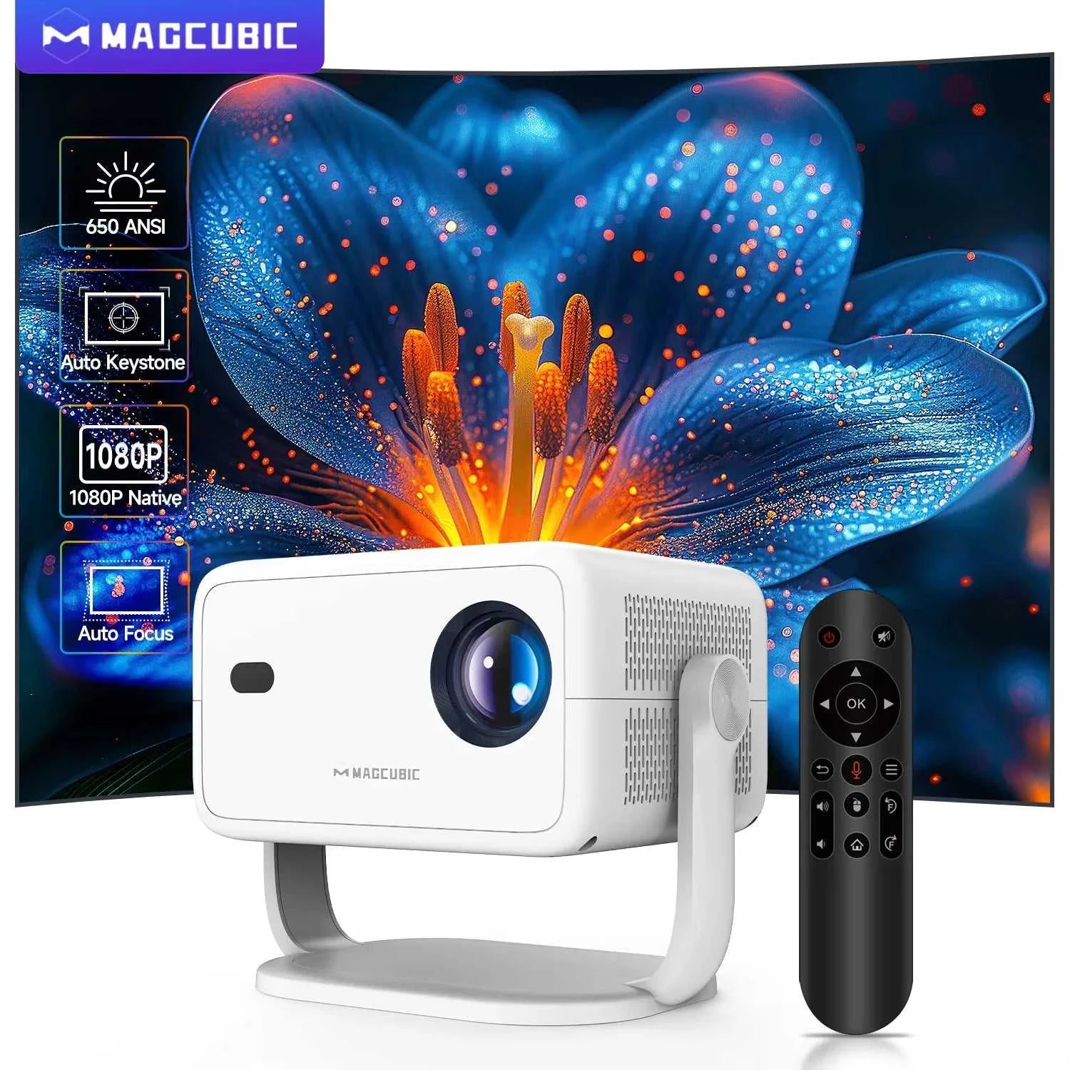 Magcubic 650ANSI 8K Android14 L018 Projector Native 1080P With Auto Keystone Correction Focus Wifi6 BT5.4 Portable Movie Outdoor The jack market .AU The jack market .AU Accessories Electronics $ 193 14:201441169#L018;200007763:201336342;200009209:201447604