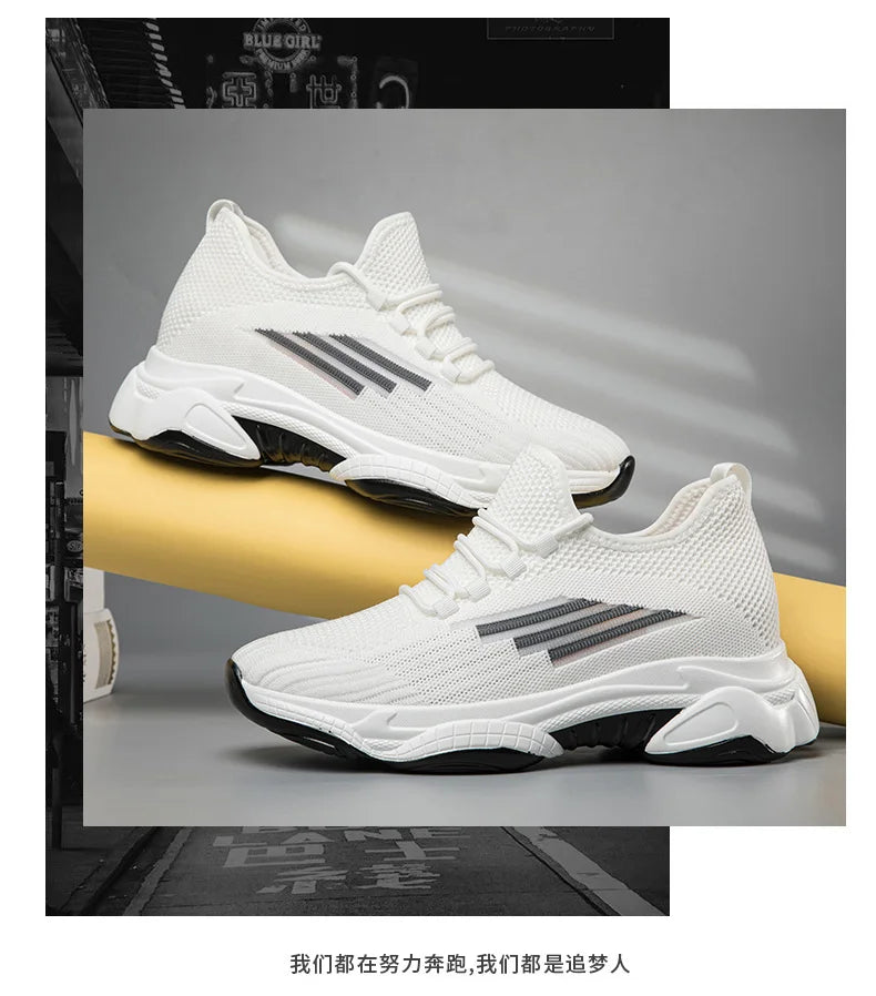 Men Elevator Shoes Fashion Outdoor Casual Sneakers Height Increase Shoes for Men Height Increase Insole 8CM Lift Platform Shoes